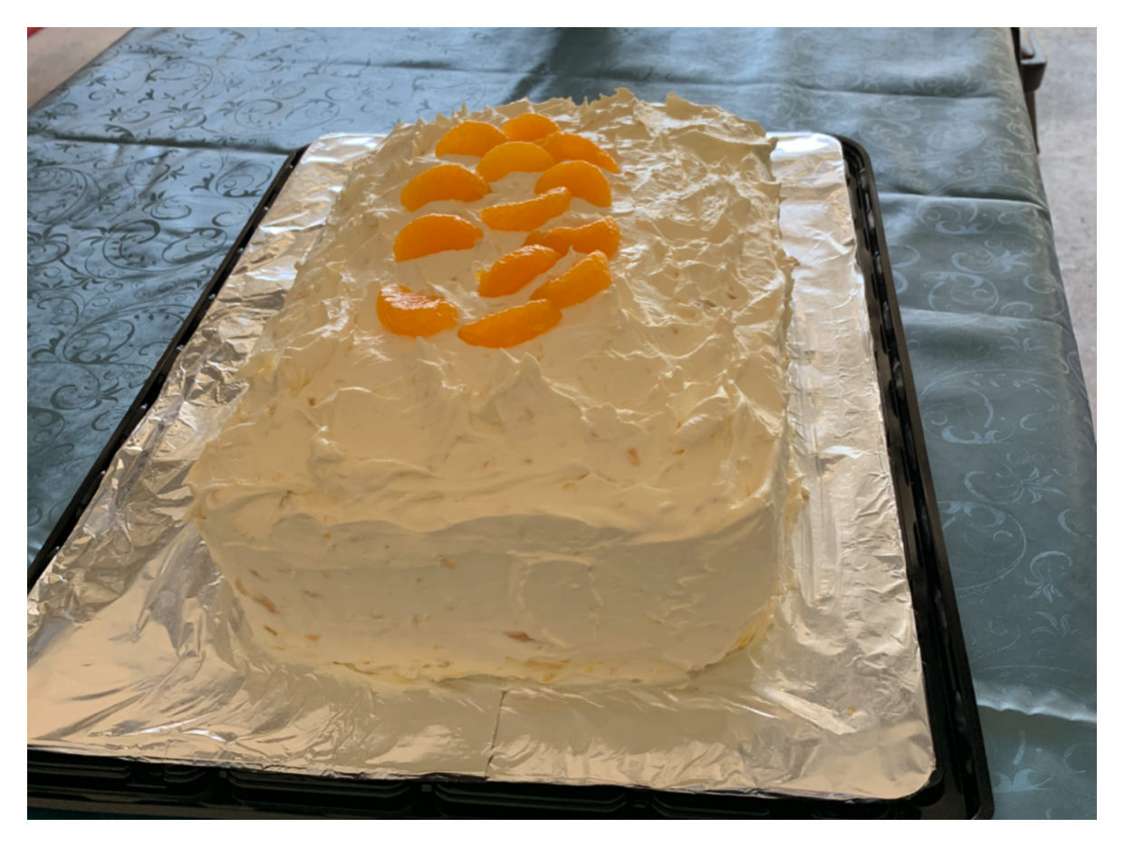 Two Layer Mandarin Orange Sheet Cake